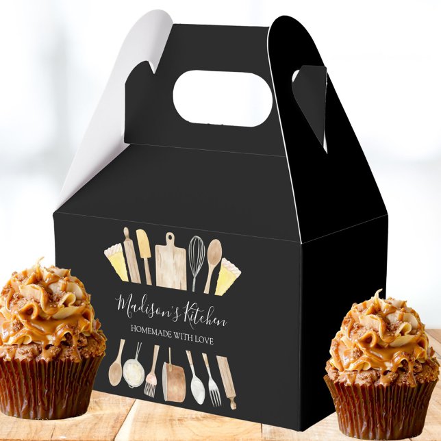 Personalised Watercolor Cooking Baking Tools Favour Box (In situ)