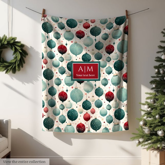 Personalised watercolor deep red Christmas gift Fleece Blanket (Personalized watercolor deep red Christmas gift Fleece Blanket)