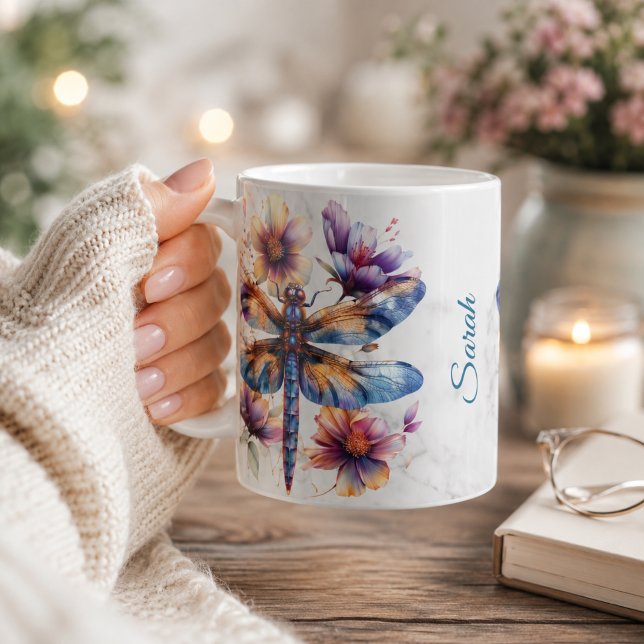 Personalised Watercolor Dragonfly Mug (Creator Uploaded)