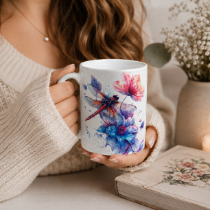 Personalised Watercolor Dragonfly Mug