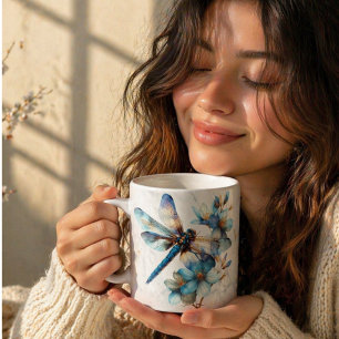 Personalised Watercolor Dragonfly Mug