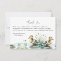 Personalised Watercolor Duck Thank You