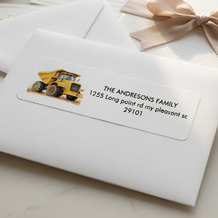 Personalised Watercolor Dump Truck