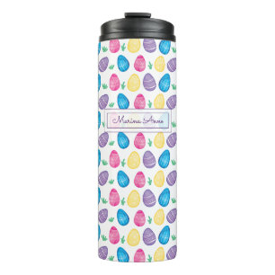 Personalised Watercolor Easter Egg Pattern Thermal Tumbler