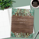 Personalised Watercolor Eucalyptus Wood 2022 Planner<br><div class="desc">This Planner is decorated with watercolor eucalyptus and foliage in shades of green on a barn wood background.
Customise it with your name and year. 
Because we create our own artwork you won't find this exact image from other designers.
Original Watercolor © Michele Davies.</div>