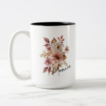 Personalised Watercolor Floral Mug