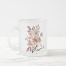 Personalised Watercolor Floral Mug