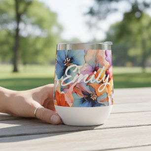 Personalised Watercolor Floral Name Gift