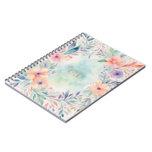 Personalised Watercolor Floral Notebook Cover