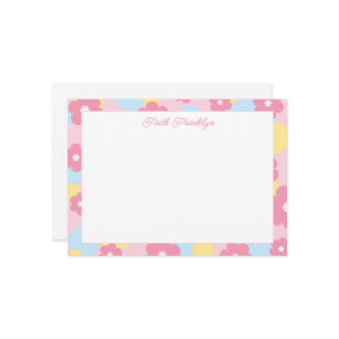 Personalised Watercolor Floral Stationery Card