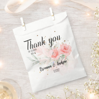 Personalised Watercolor Floral Thank You Gifts Favour Bags