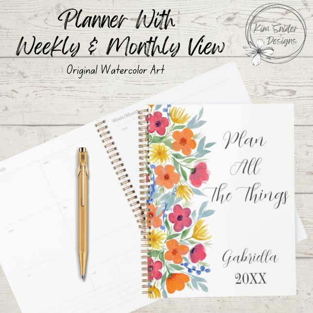 Personalised Watercolor Florals  Planner (Creator Uploaded)