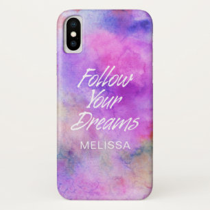 Personalised Watercolor Follow your Dreams OtterBo Case-Mate iPhone Case