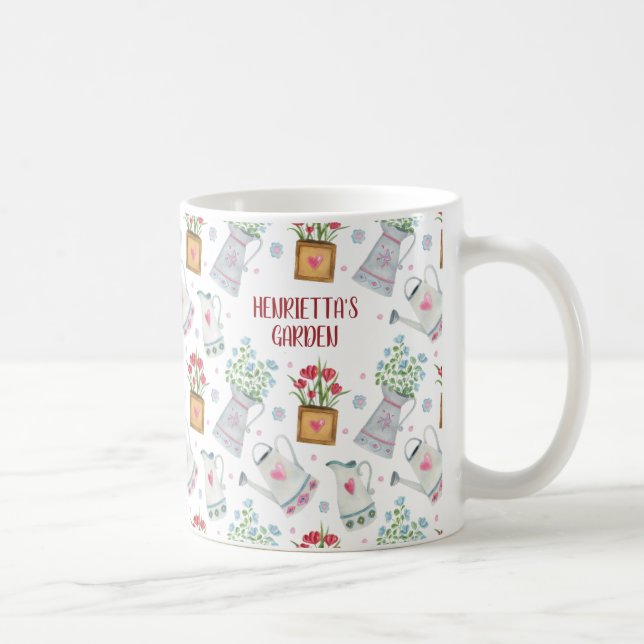 Personalised Watercolor Gardening Coffee Mug (Right)