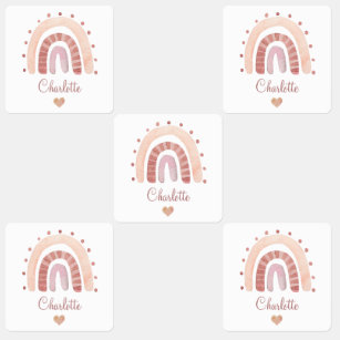 Personalised Watercolor Girl's Clothing Labels