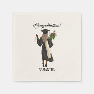Personalised Watercolor Graduation (10) Napkin