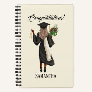 Personalised Watercolor Graduation (10) Notebook