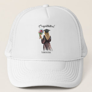 Personalised Watercolor Graduation (11) Trucker Hat