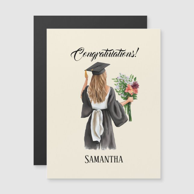 Personalised Watercolor Graduation (12) (Front/Back)