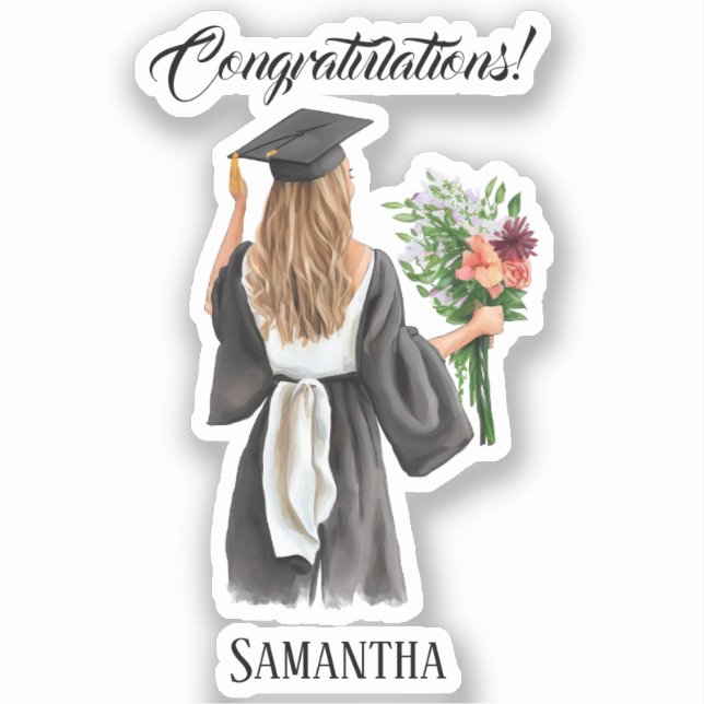 Personalised Watercolor Graduation (12) (Front)