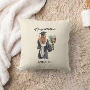 Personalised Watercolor Graduation (12) Cushion