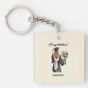 Personalised Watercolor Graduation (12) Key Ring