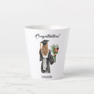 Personalised Watercolor Graduation (12) Latte Mug