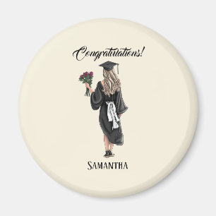 Personalised Watercolor Graduation (3) Magnet