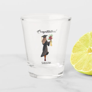 Personalised Watercolor Graduation (5) Shot Glass