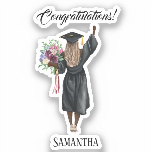 Personalised Watercolor Graduation (7) (Front)