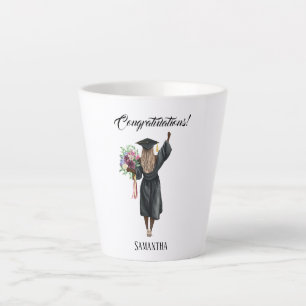 Personalised Watercolor Graduation (7) Latte Mug