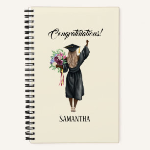 Personalised Watercolor Graduation (7) Notebook