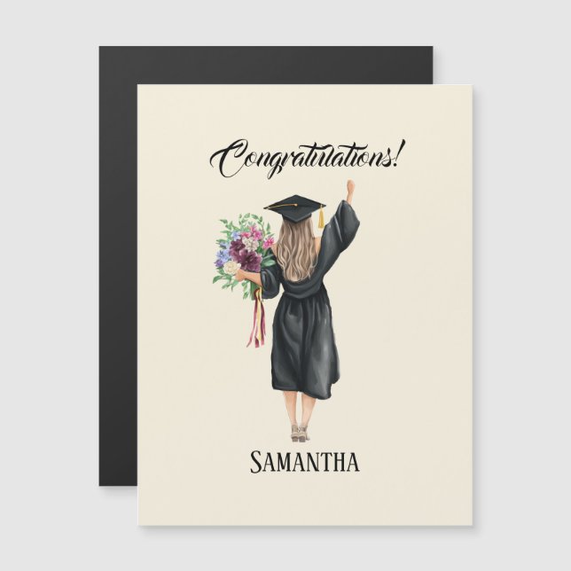 Personalised Watercolor Graduation (8) (Front/Back)