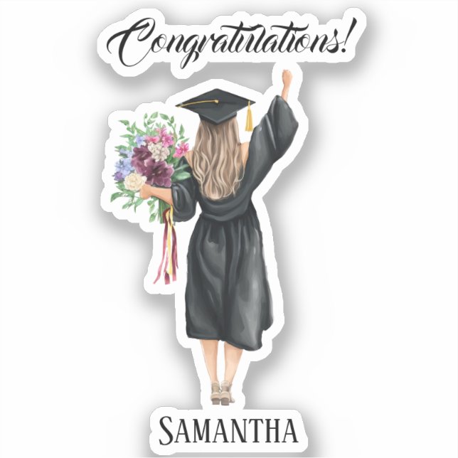 Personalised Watercolor Graduation (8) (Front)