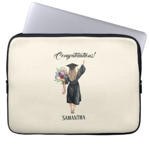 Personalised Watercolor Graduation (8) Laptop Sleeve