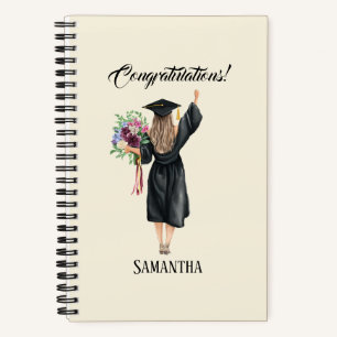Personalised Watercolor Graduation (8) Notebook