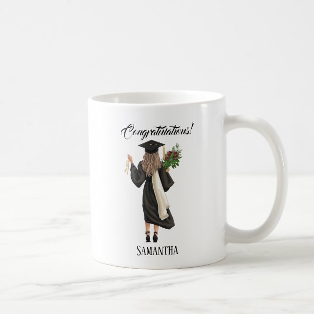 Personalised Watercolor Graduation (9) Coffee Mug (Right)