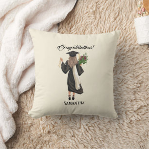 Personalised Watercolor Graduation (9) Cushion