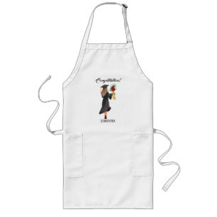Personalised Watercolor Graduation  Long Apron