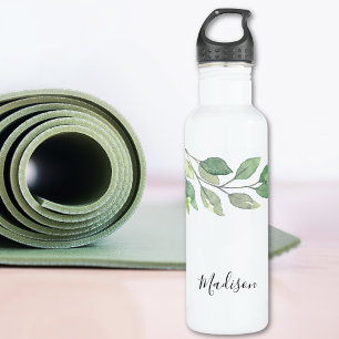 Personalised Watercolor Greenery  710 Ml Water Bottle