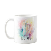 Personalised Watercolor Harp Mug