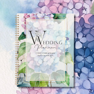 Personalised Watercolor Hydrangea Wedding Planner