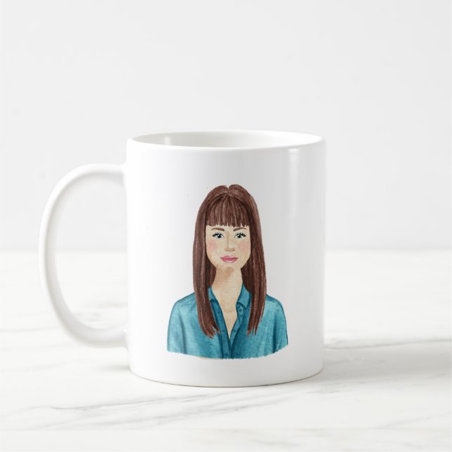 Personalised Watercolor Image Mug (Left)