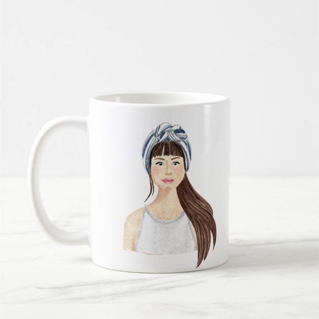 Personalised Watercolor Image Mug (Left)