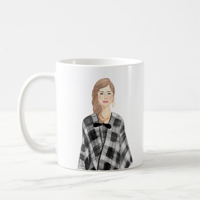 Personalised Watercolor Image Mug (Left)