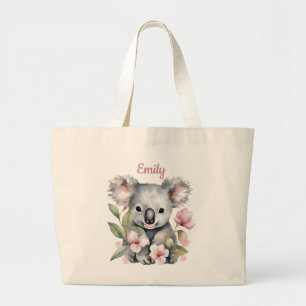 Personalised Watercolor Koala Bear Tote Bag