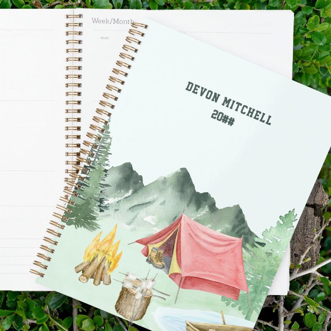 Personalised Watercolor Lakeside Camping Planner (Camping Planner)