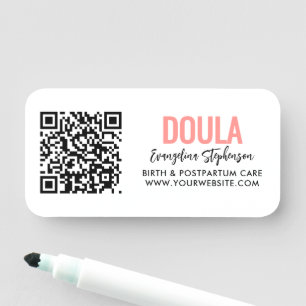 Personalised Watercolor Midwife DOULA Name Tag