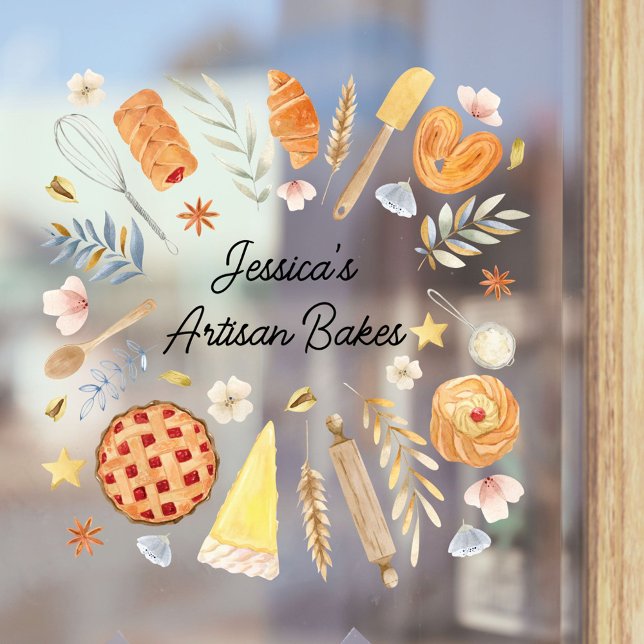 Personalised Watercolor Pastry Baking Bakery (In situ)