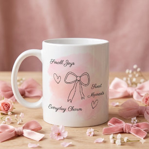 Personalised Watercolor Pink Coquette Mug